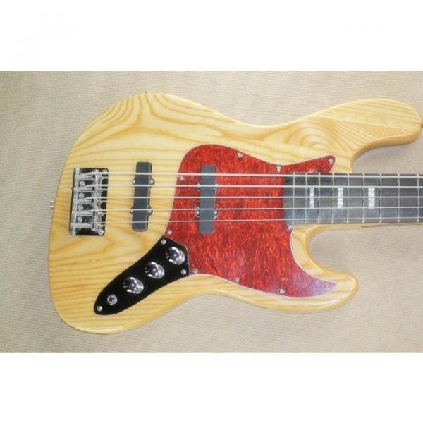 Custom Shop Ash Wood 5 String Jazz Bass Red Pearloid Pickguard #5 image