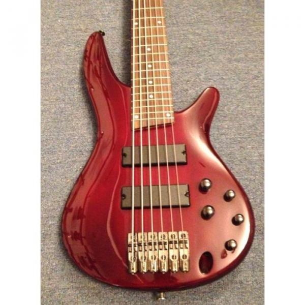Custom Shop 6 String Burgundy Electric Bass #1 image