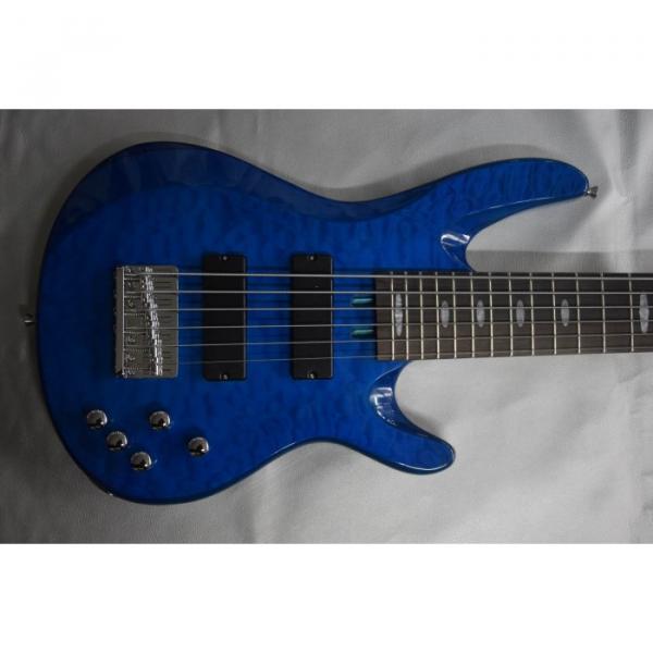 Custom Shop 6 String Blue Quilted Maple Top Yamaha Bass #1 image