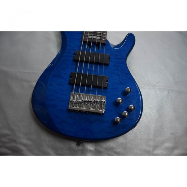Custom Shop 6 String Blue Quilted Maple Top Yamaha Bass #3 image
