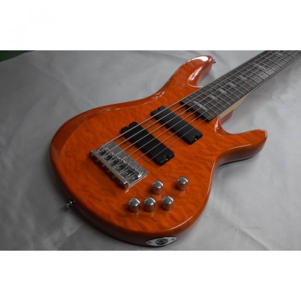 Custom Shop 6 String Orange Quilted Maple Top Yamaha Bass #1 image
