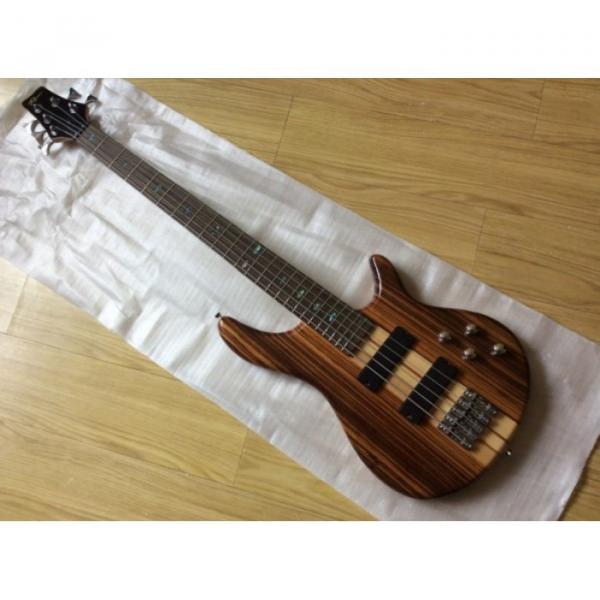 Custom Shop 5 String Bass One Piece Set Neck Brown Maple Body #4 image