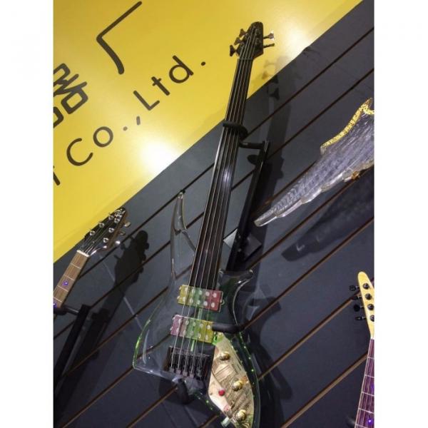 Custom Shop 5 String Acrylic LED Bass Fretless #1 image