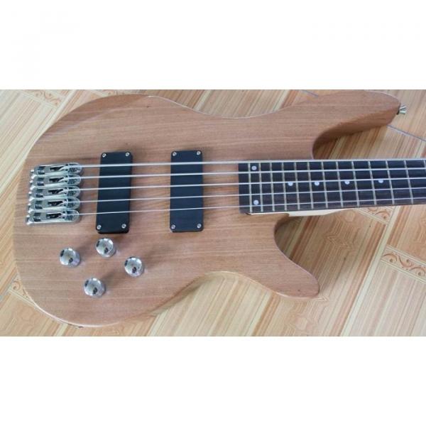 Custom Shop 5 Strings Natural Wood Electric Bass #4 image