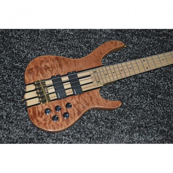 Custom Shop 5 String Natural Ken Smith Quilted Maple Top Electric Bass #3 image