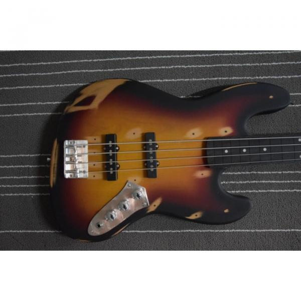 Custom Built Vintage Relic Matte 4 String Jazz Bass #1 image