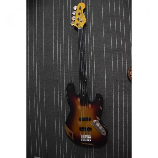 Custom Built Vintage Relic Matte 4 String Jazz Bass #3 image
