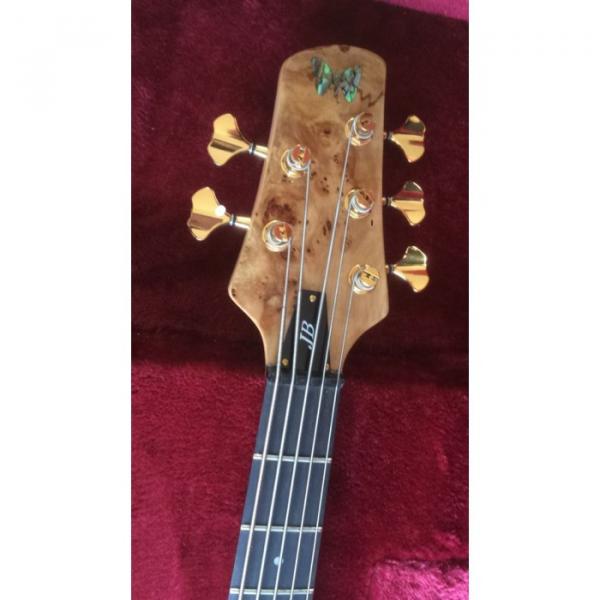Custom Built Butterfly Fodera 5 Strings Bass Natural Finish Ebony Fingerboard Ramp #2 image