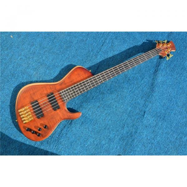 Custom American Standard 5 String Bass Rust Quilted #1 image
