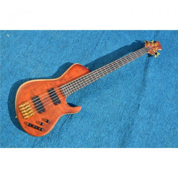 Custom American Standard 5 String Bass Rust Quilted #2 image
