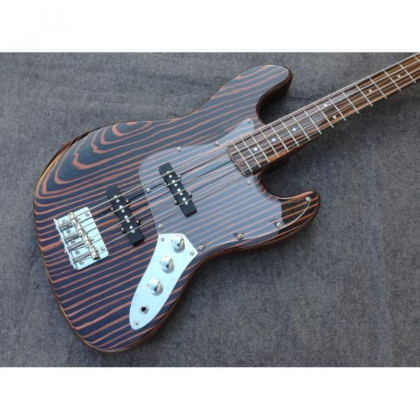 Custom Build Fender Zebra Wood Geddy Lee Jazz Bass 4 String #3 image
