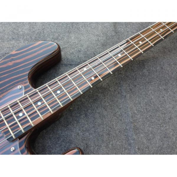 Custom Build Fender Zebra Wood Geddy Lee Jazz Bass 4 String #5 image