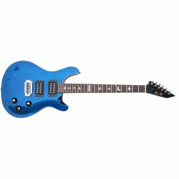 The Top Guitars Brand SPD F7 Whale Blue Electric Guitar #1 image