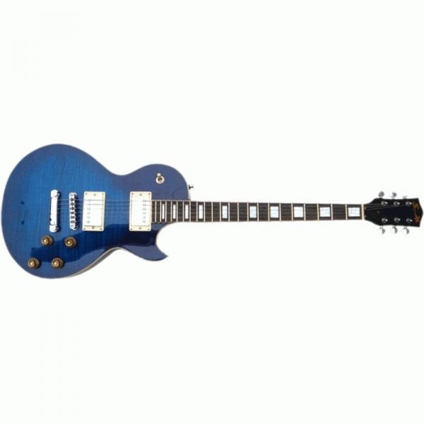 The Top Guitars Brand Blue Design Electric Guitar #1 image