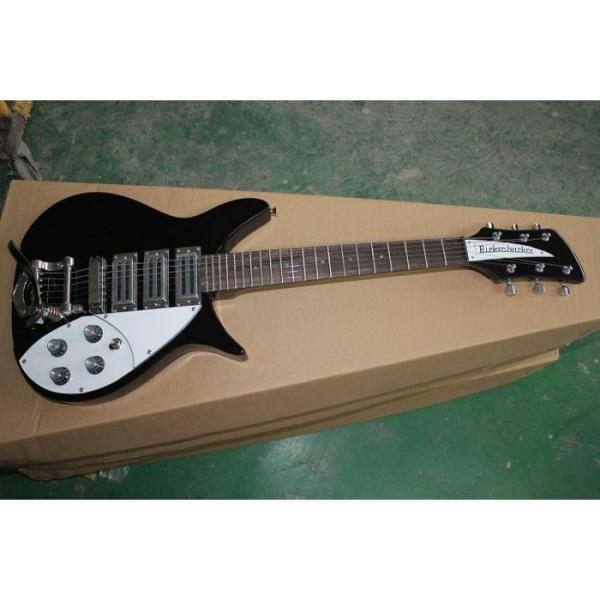 Rickenbacker 381 Black 3 Pickups Electric Guitar #5 image