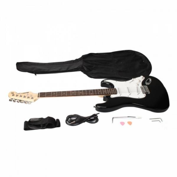 Rosewood Fingerboard Electric Guitar with Amp Turner Bag &amp; Accessories Monochrome #4 image