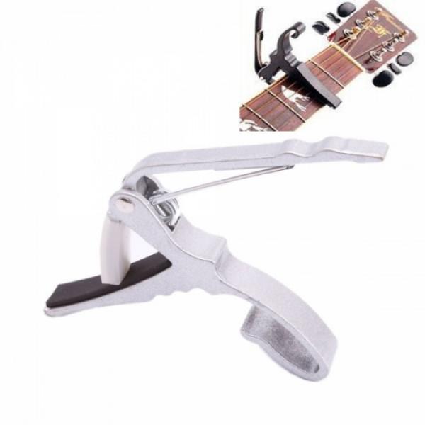 Quick Change Guitar Capo for Electric Acoustic Guitar Silver #1 image
