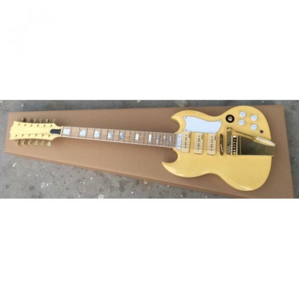 Project 12 String Ivory Color Electric Guitar Maestro Vibrola #5 image