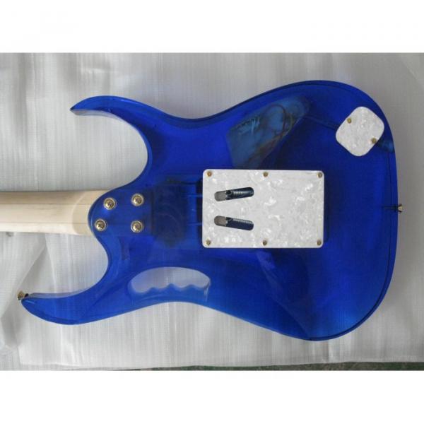 Plexiglas Lucite Blue Acrylic Glass Ibanez Electric Guitar #2 image