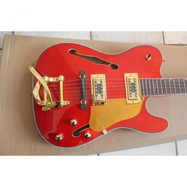 Fender Semi Hollow Red 2 Pickups Electric Jazz #1 image