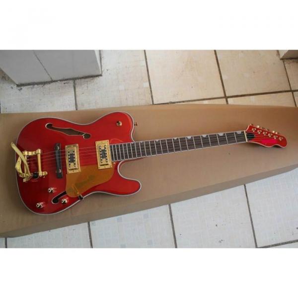 Fender Semi Hollow Red 2 Pickups Electric Jazz #5 image