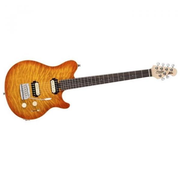New Sterling Model AX30D-CRB Quilt Maple Cherry Burst Electric Guitar w/Dimarzio #1 image