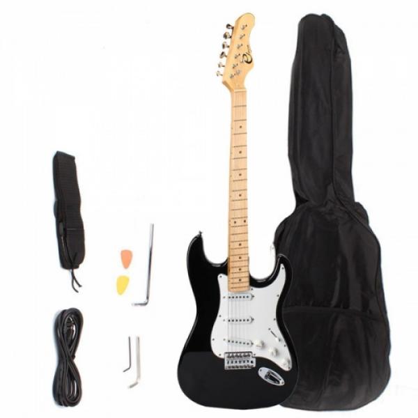 Maple Fingerboard Electric Guitar with Gig bag &amp; Accessories Monochrome #1 image