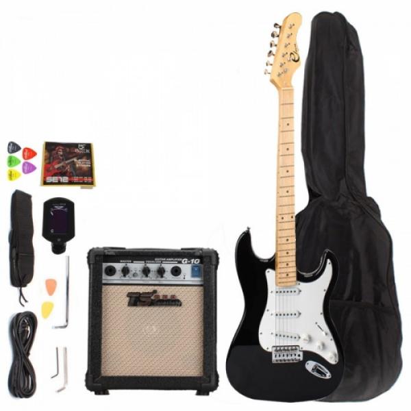 Maple Fingerboard Electric Guitar with Amp Turner Bag &amp; Accessories Monochrome #1 image
