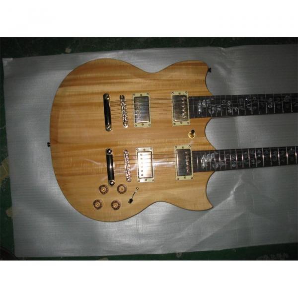 LP Natural Custom EDS 1275 Double Neck Electric Guitar #1 image
