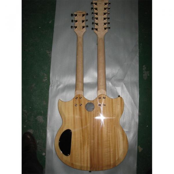 LP Natural Custom EDS 1275 Double Neck Electric Guitar #5 image