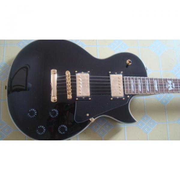 Custom Black ESP Black Beauty Electric Guitar #5 image