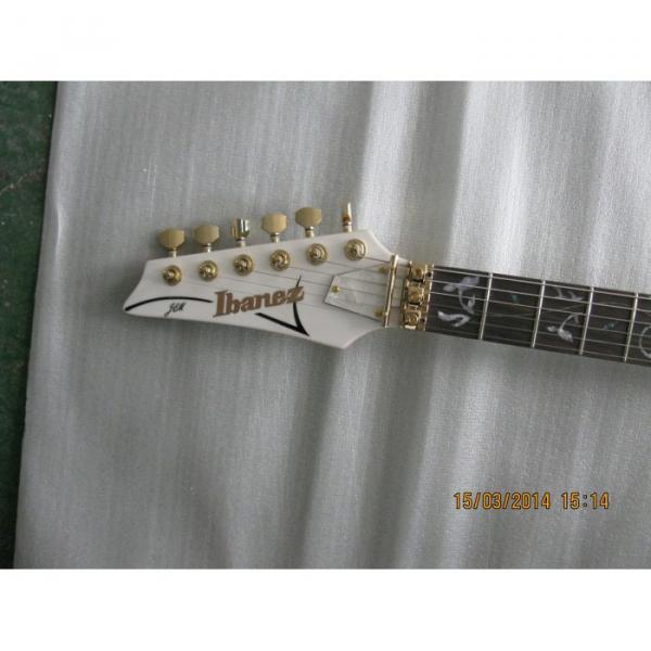 Left Handed Ibanez Jem7v White Electric Guitar #4 image