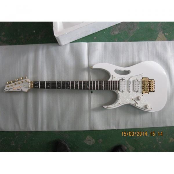 Left Handed Ibanez Jem7v White Electric Guitar #5 image
