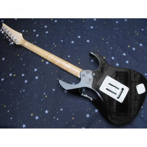 Left Handed Ibanez Jem7v Black Electric Guitar #5 image