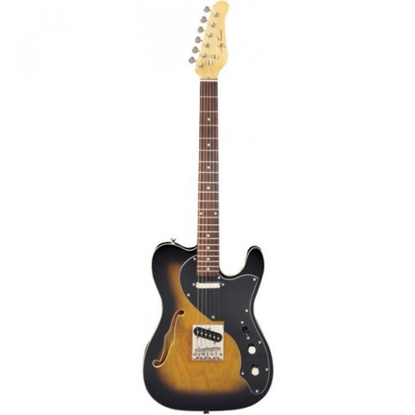 Jay Turser LT-CRUSDLX Series Electric Guitar Antique Natural Sunburst #1 image