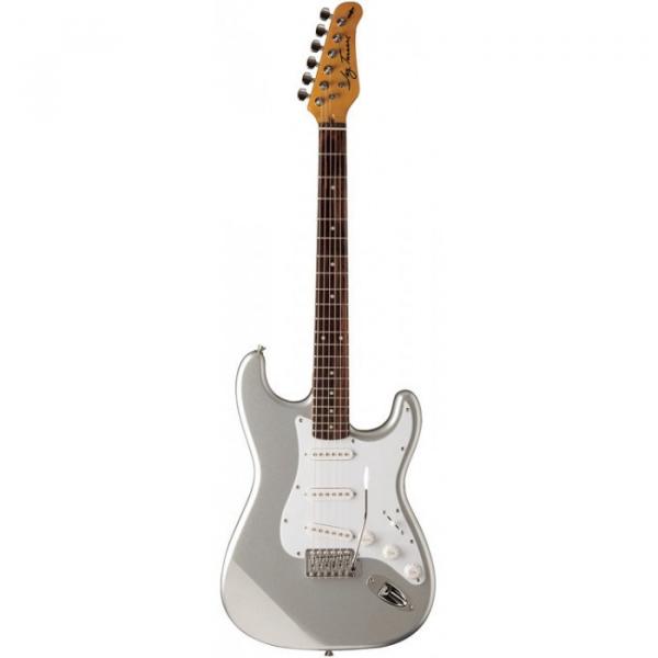 Jay Turser 300 Series Electric Guitar Chrome Silver #1 image