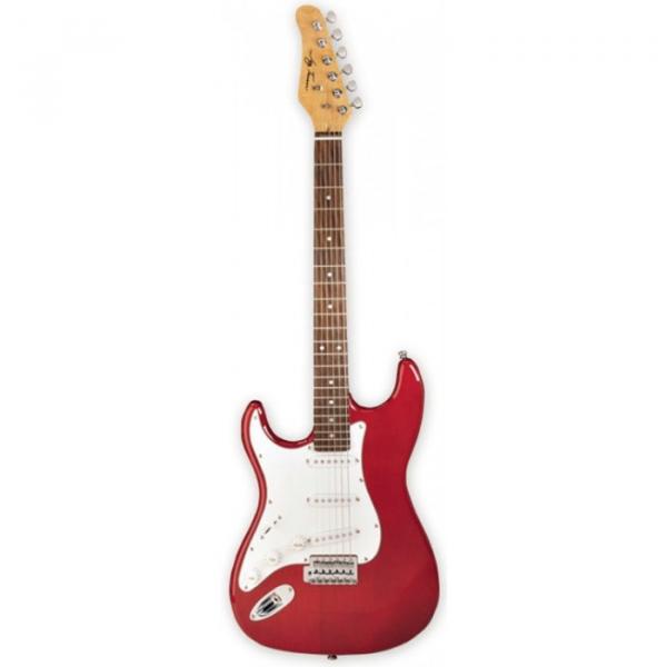 Jay Turser 300 Series Electric Guitar, Left Handed Trans Red #1 image