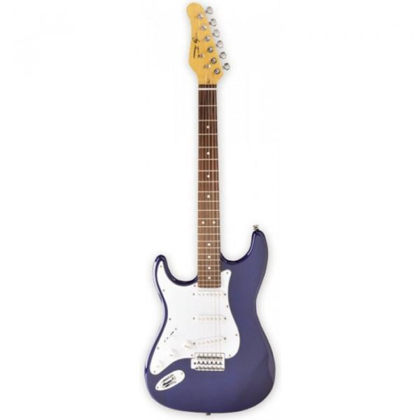 Jay Turser 300 Series Electric Guitar, Left Handed Trans Blue #1 image