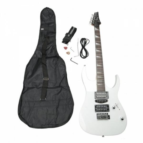 IRIN Professional Electric Guitar White with Bag Strap Pick Tremolo Bar Cable #1 image
