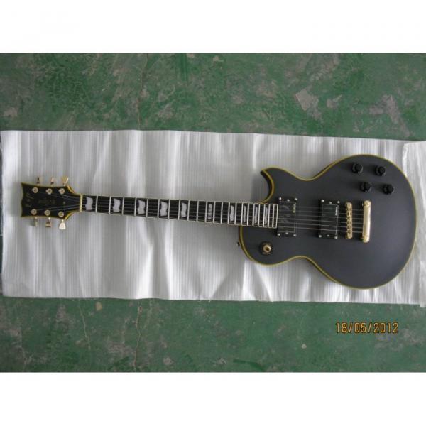 ESP Matt Finish Black Custom Electric Guitar #5 image