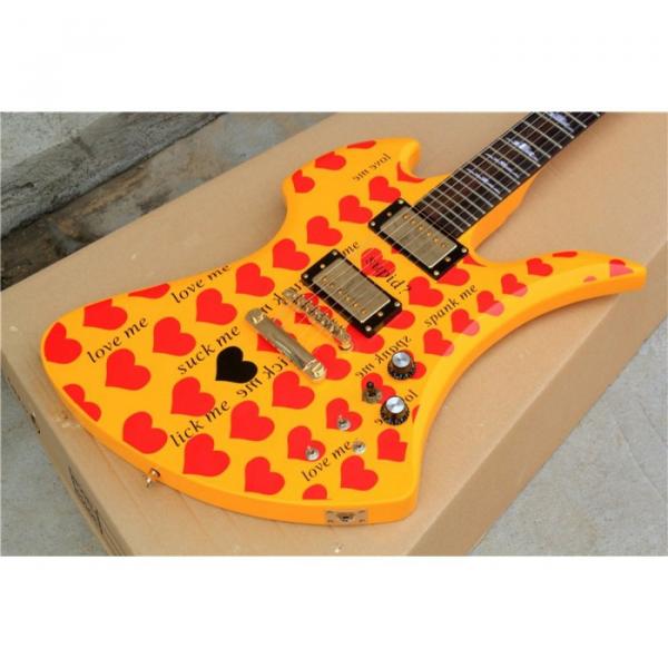 Fernandes Burny MG-360s Yellow Heart Electric Guitar #1 image