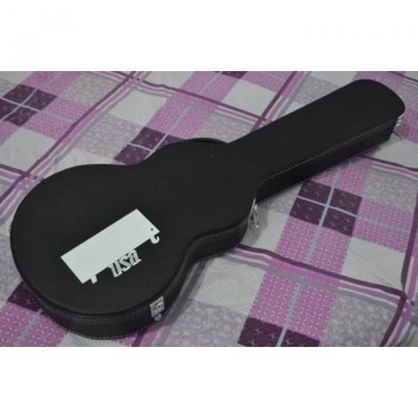 Deluxe Black Leather Wooden Electric Guitar Case #1 image
