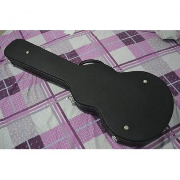 Deluxe Black Leather Wooden Electric Guitar Case #2 image