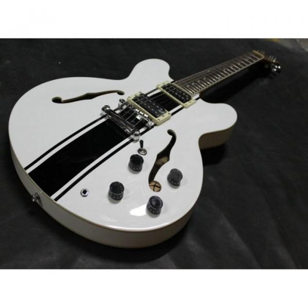 Custom Tom Delonge ES-333 White Electric Guitar #1 image