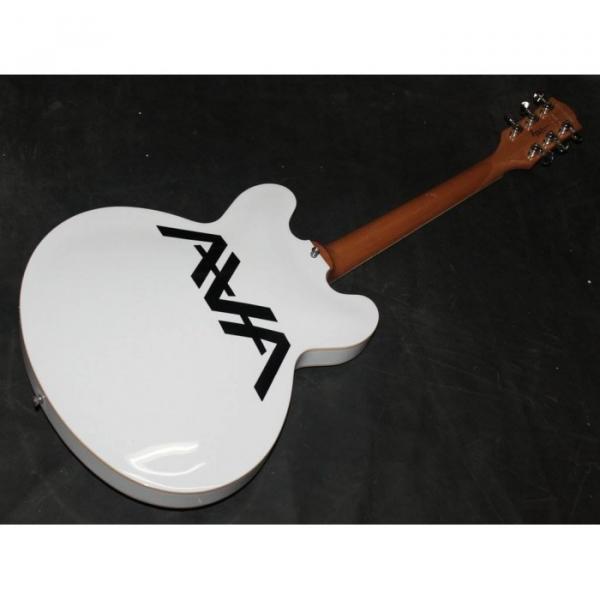 Custom Tom Delonge ES-333 White Electric Guitar #2 image