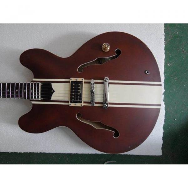 Custom Tom Delonge ES-333 Natural Semi Hollow Body Electric Guitar #4 image