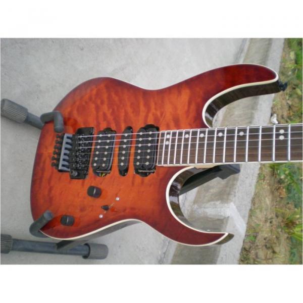 Custom Sunburst Tiger Maple Top Electric Ibanez Guitar #1 image