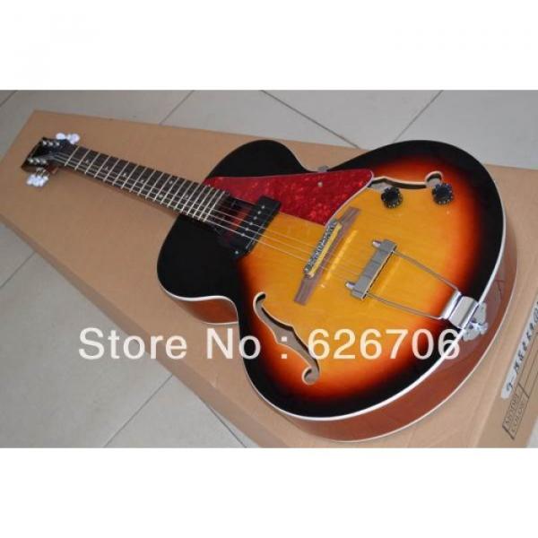 Custom Sunburst ES125 Electric Guitar With Red Pearl Pickguard #2 image