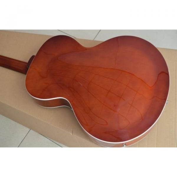 Custom Sunburst ES125 Electric Guitar With Red Pearl Pickguard #3 image