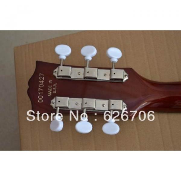 Custom Sunburst ES125 Electric Guitar With Red Pearl Pickguard #5 image